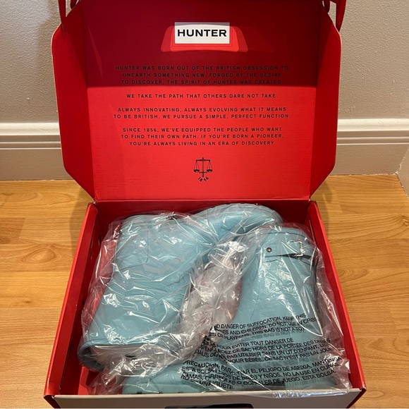 NEW Hunter Artic Mint Original Refined Short Rain Boots, Size 11 - Picture 5 of 7